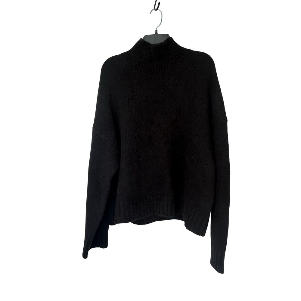Everlane Cloud Oversized High Turtleneck Sweater Black XL NWT Wool Alpaca - Picture 3 of 6